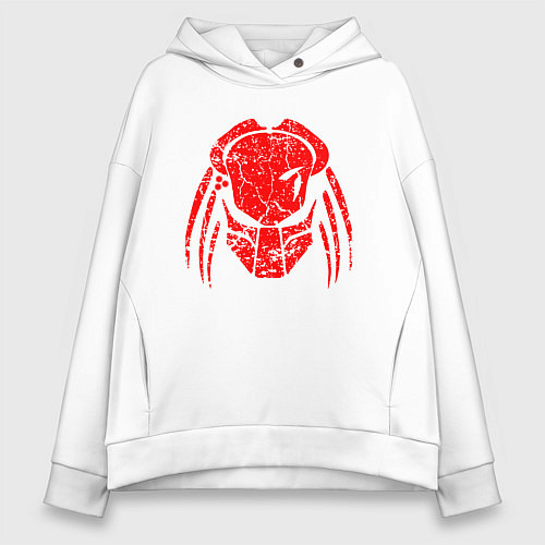 Женское худи оверсайз PREDATOR / Белый – фото 1