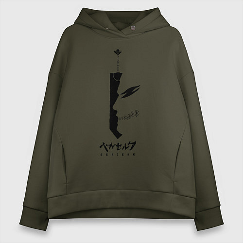 Женское худи оверсайз BERSERK / Хаки – фото 1