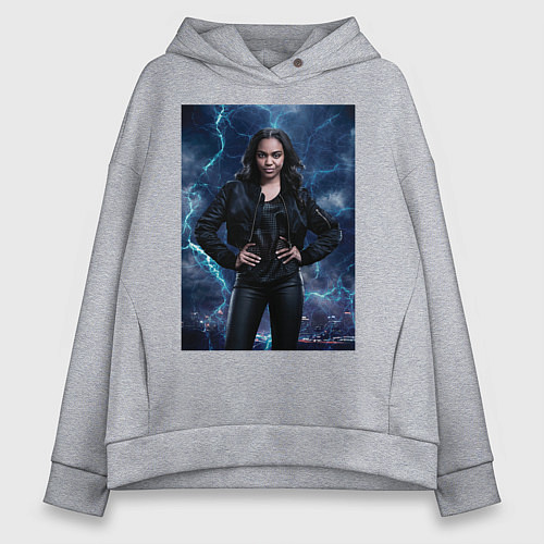 Женское худи оверсайз Jennifer Pierce / Меланж – фото 1