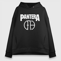 Толстовка оверсайз женская Pantera, цвет: черный