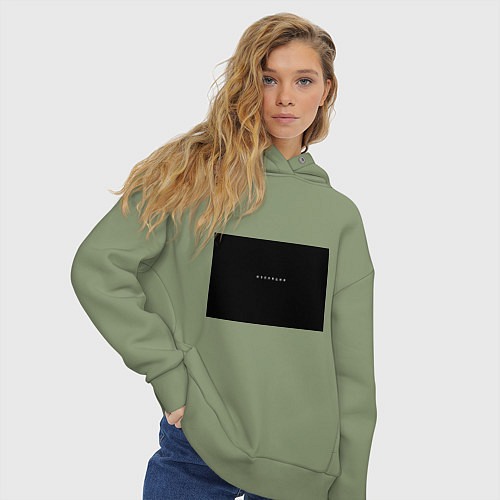 Женское худи оверсайз Изоляция / Авокадо – фото 3