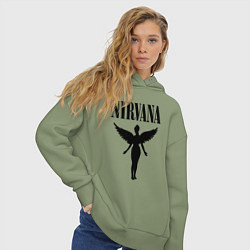 Толстовка оверсайз женская NIRVANA, цвет: авокадо — фото 2