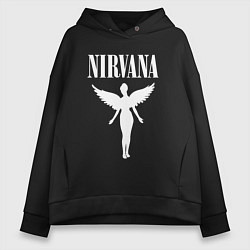 Толстовка оверсайз женская NIRVANA, цвет: черный