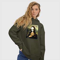 Толстовка оверсайз женская Mona Lisa, цвет: хаки — фото 2