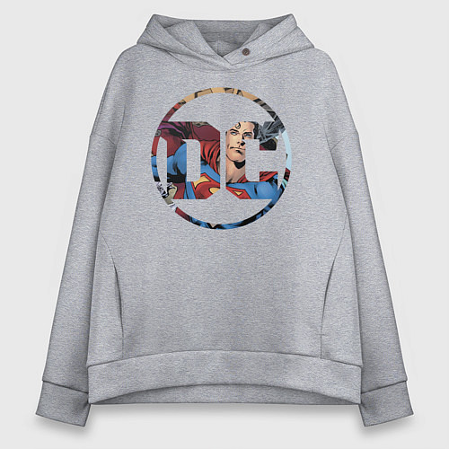 Женское худи оверсайз Superman / Меланж – фото 1