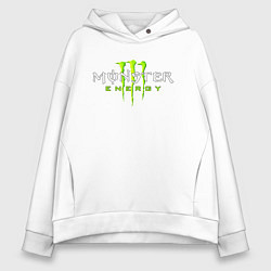 Толстовка оверсайз женская MONSTER ENERGY, цвет: белый