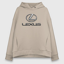 Толстовка оверсайз женская LEXUS, цвет: миндальный