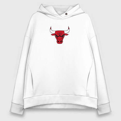 Женское худи оверсайз CHICAGO BULLS / Белый – фото 1