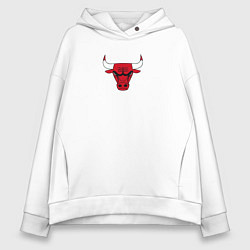 Толстовка оверсайз женская CHICAGO BULLS, цвет: белый