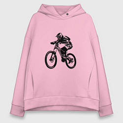 Толстовка оверсайз женская Велоспорт Z, цвет: светло-розовый