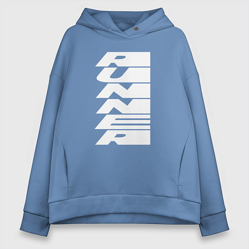 Женское худи оверсайз Runner / Мягкое небо – фото 1