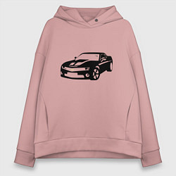 Толстовка оверсайз женская Chevrolet Z, цвет: пыльно-розовый