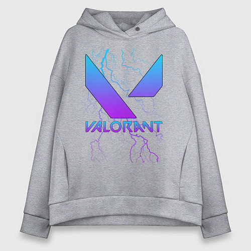 Женское худи оверсайз VALORANT / Меланж – фото 1