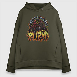 Женское худи оверсайз Lets the galaxy burn