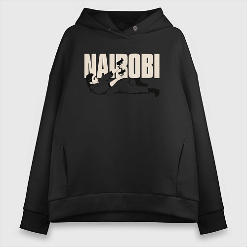 Женское худи оверсайз БУМАЖНЫЙ ДОМ / Черный – фото 1