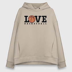 Женское худи оверсайз Love Basketball