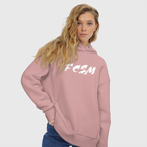 Женское худи оверсайз FCSM / Пыльно-розовый – фото 3