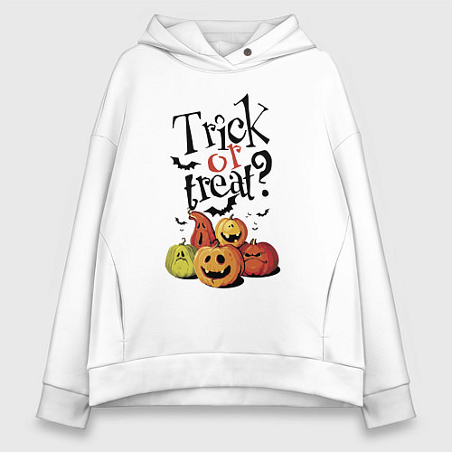 Женское худи оверсайз Кошелек или жизнь! / Белый – фото 1