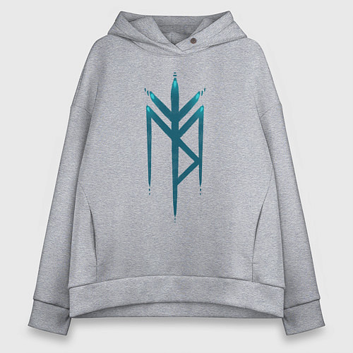 Женское худи оверсайз Руны / Меланж – фото 1