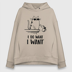Женское худи оверсайз I do what i want