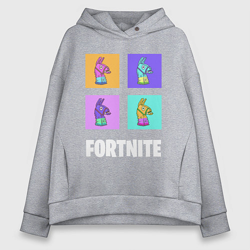 Женское худи оверсайз Фортнайт поп-ап / Меланж – фото 1