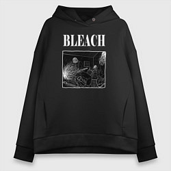 Толстовка оверсайз женская Nirvana рисунок для Альбома Bleach, цвет: черный