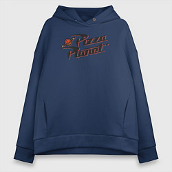 Толстовка оверсайз женская Pizza Planet, цвет: тёмно-синий