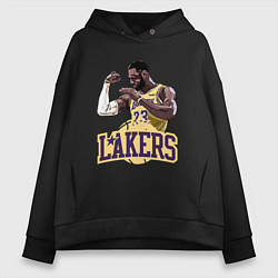 Толстовка оверсайз женская LeBron - Lakers, цвет: черный