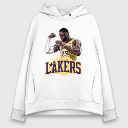Толстовка оверсайз женская LeBron - Lakers, цвет: белый