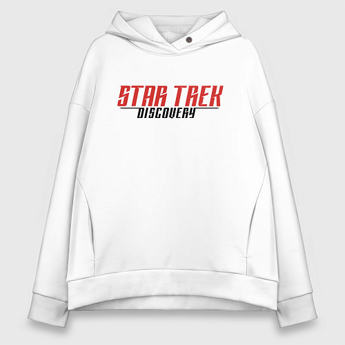 Женское худи оверсайз Star Trek Discovery Logo Z / Белый – фото 1