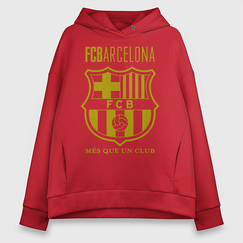 Женское худи оверсайз Barcelona FC / Красный – фото 1