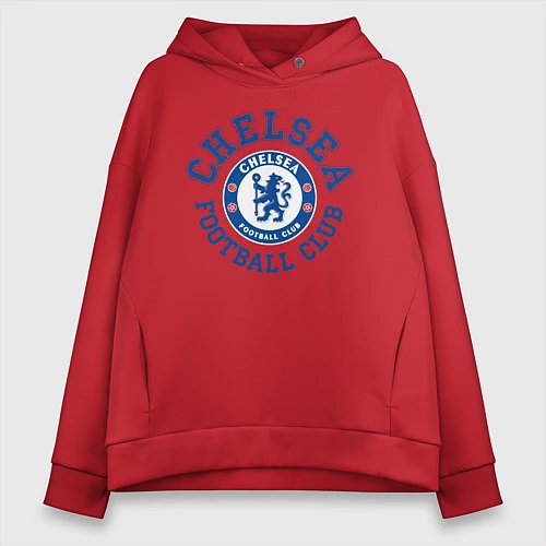 Женское худи оверсайз Chelsea FC / Красный – фото 1