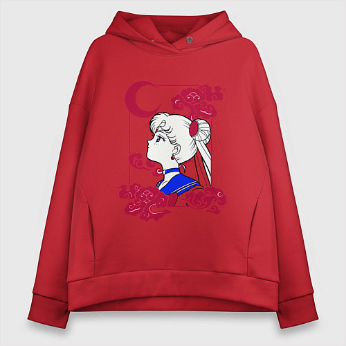 Женское худи оверсайз Сейлор Мун / Красный – фото 1
