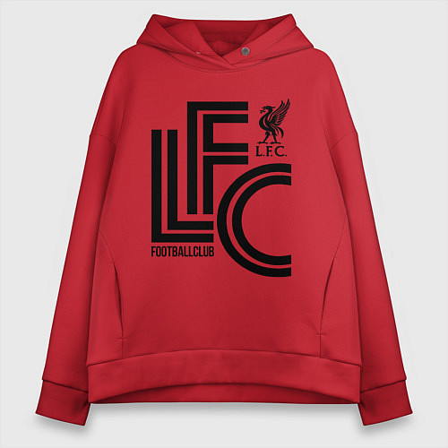 Женское худи оверсайз Liverpool FC / Красный – фото 1