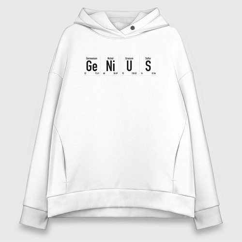 Женское худи оверсайз GENIUS / Белый – фото 1