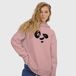 Толстовка оверсайз женская Панда, цвет: пыльно-розовый — фото 2
