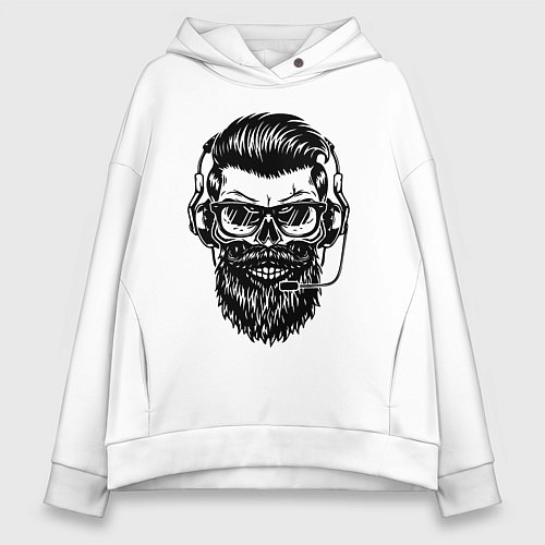 Женское худи оверсайз Hipster / Белый – фото 1