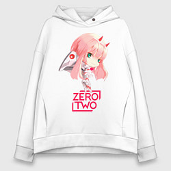 Толстовка оверсайз женская Zero-chan, цвет: белый