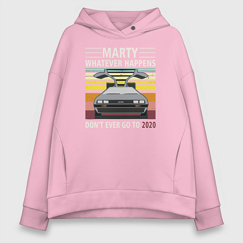 Женское худи оверсайз Back to the Future / Светло-розовый – фото 1