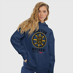 Толстовка оверсайз женская BOSTON BRUINS NHL, цвет: тёмно-синий — фото 2