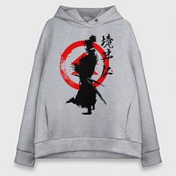 Толстовка оверсайз женская Ghost of Tsushima, цвет: меланж