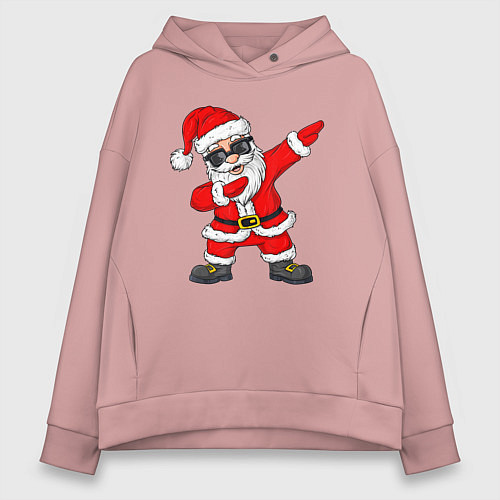 Женское худи оверсайз Dabing Santa / Пыльно-розовый – фото 1