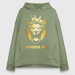 Толстовка оверсайз женская ЗОЛОТОЙ ЛЕВ, цвет: авокадо