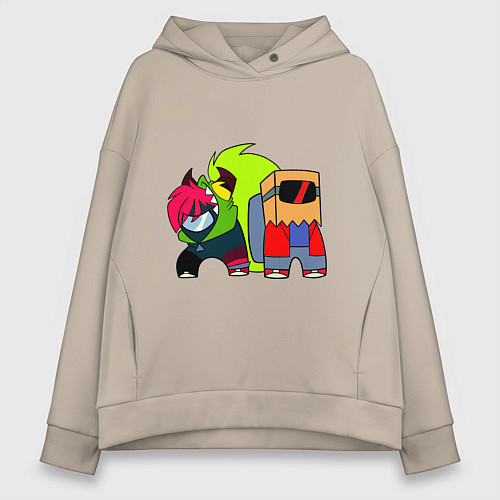 Женское худи оверсайз Among us / Миндальный – фото 1