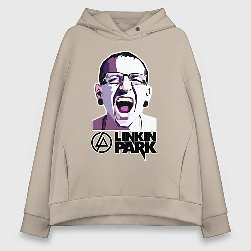 Женское худи оверсайз Linkin Park / Миндальный – фото 1