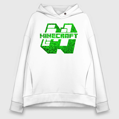 Женское худи оверсайз Minecraft / Белый – фото 1
