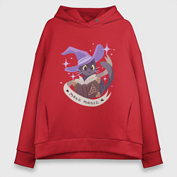 Толстовка оверсайз женская Make Magic, цвет: красный
