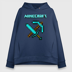 Толстовка оверсайз женская Minecraft, цвет: тёмно-синий
