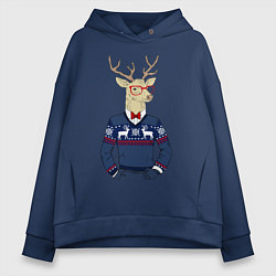 Женское худи оверсайз Hipster Deer