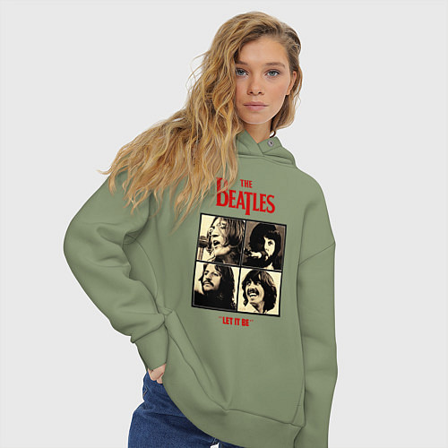 Женское худи оверсайз The Beatles LET IT BE / Авокадо – фото 3